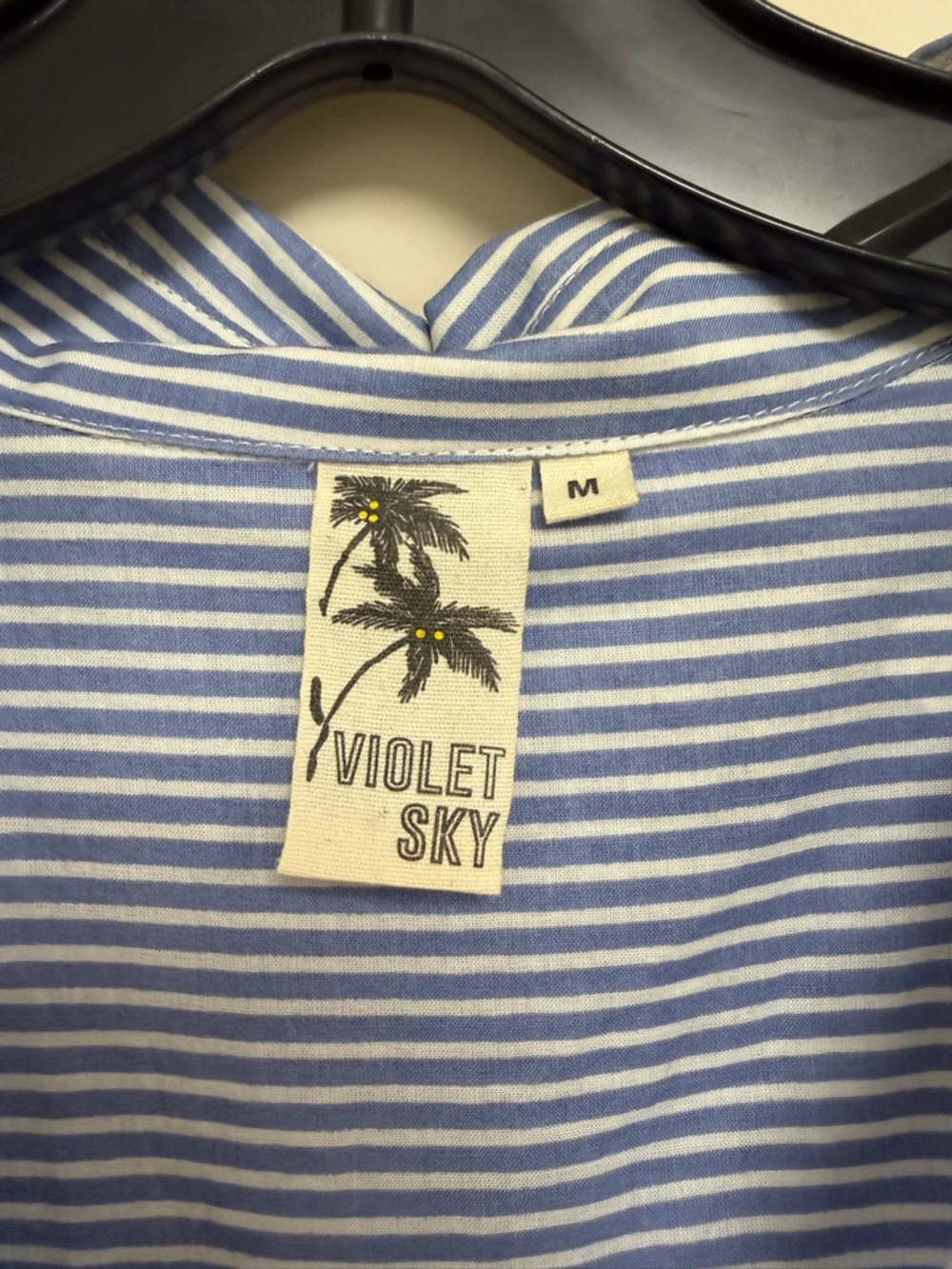 Violet Kay Blue and White Striped Top - Picture 3 of 3